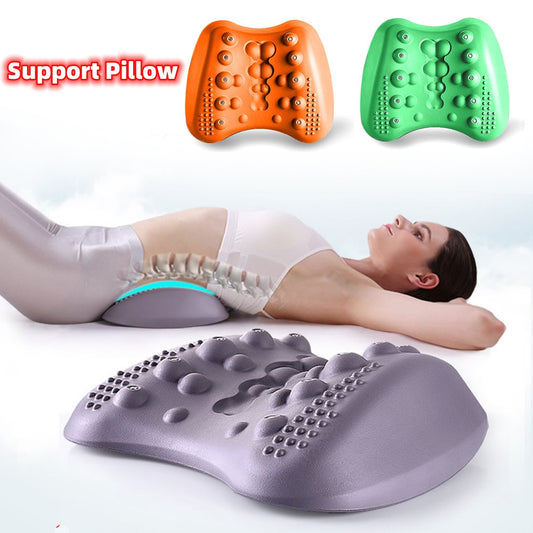 Lumbar Support Pillow for Lower Back Pain Relief Lower Back Stretcher Massager for Chronic Lumbar Pain Relief & Herniated Disc