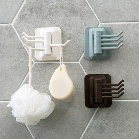 Storage Holders Racks Strong Adhesive Wash Cloth Clip Rotatable Home Improvement Bath Room Kitchen Supplies Storage Towel Rack