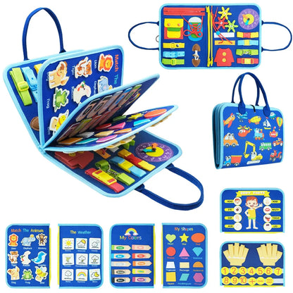 Busy Board Montessori Toys for Toddler Busy Book Sensory Preshool Early Education Learning Fine Motor Skills Toys for Children
