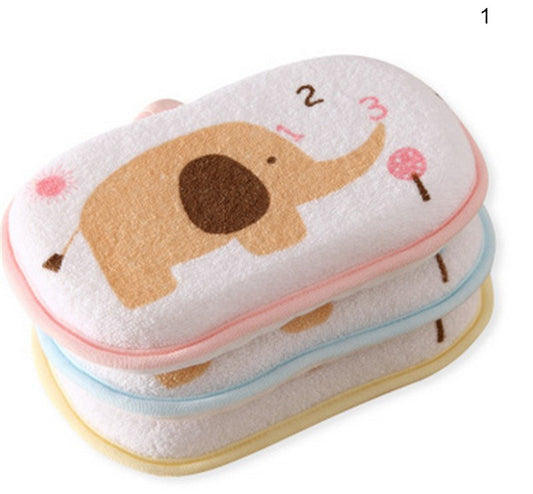 Cute Newborn Baby Shower Bath Sponge Rub Infant Toddle Kids Bath Brushes Cotton Rubbing Body Wash Towel Accessories