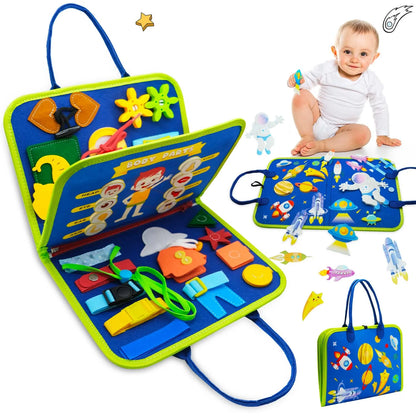 Busy Board Montessori Toys for Toddler Busy Book Sensory Preshool Early Education Learning Fine Motor Skills Toys for Children