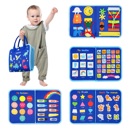 Busy Board Montessori Toys for Toddler Busy Book Sensory Preshool Early Education Learning Fine Motor Skills Toys for Children